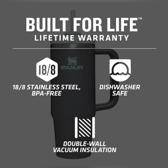 NEW! Stanley Quencher 30oz Stainless Steel Insulated Tumbler with Lid/straw - Picture 9 of 9